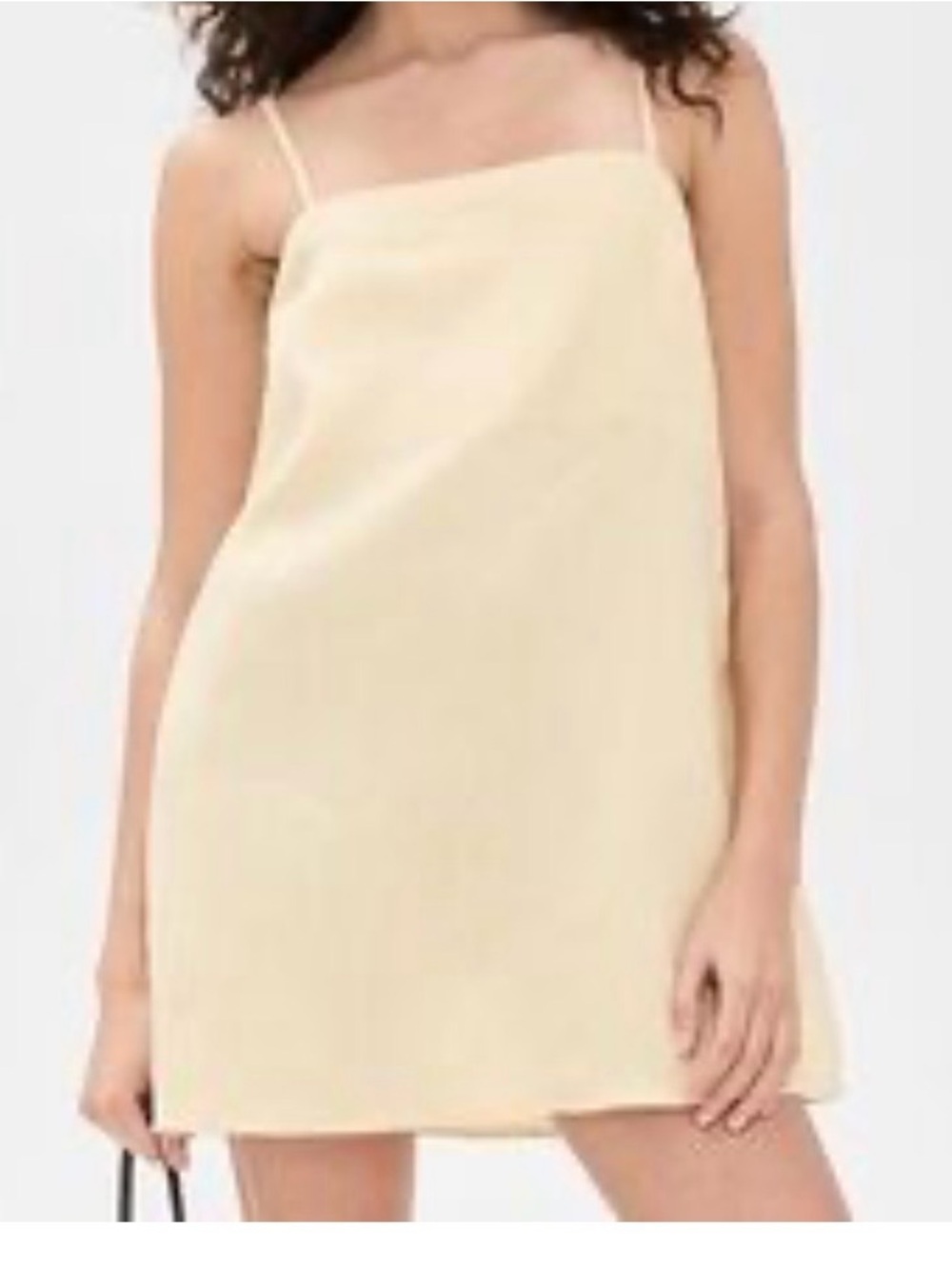 Reformation Cream Strappy Mini Dress